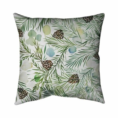 FONDO 20 x 20 in. Pine Cone Pattern-Double Sided Print Indoor Pillow FO2793719